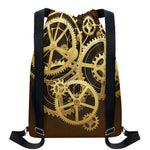 Steampunk Cogwheels Print Drawstring Backpack