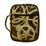 Steampunk Cogwheels Print Front Pocket Bible Bag
