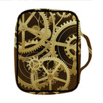 Steampunk Cogwheels Print Front Pocket Bible Bag