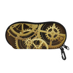 Steampunk Cogwheels Print Glasses Case