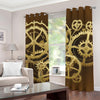 Steampunk Cogwheels Print Grommet Curtains