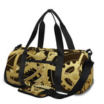 Steampunk Cogwheels Print Gym Bag
