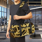 Steampunk Cogwheels Print Gym Bag