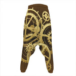 Steampunk Cogwheels Print Hammer Pants