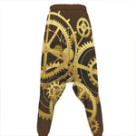 Steampunk Cogwheels Print Hammer Pants
