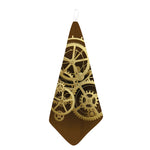 Steampunk Cogwheels Print Hand Towel