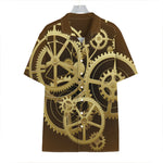 Steampunk Cogwheels Print Hawaiian Shirt