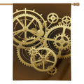 Steampunk Cogwheels Print House Flag