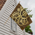 Steampunk Cogwheels Print House Flag