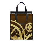 Steampunk Cogwheels Print Insulated Lunch Tote