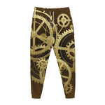 Steampunk Cogwheels Print Jogger Pants