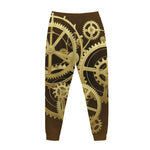Steampunk Cogwheels Print Jogger Pants