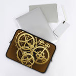 Steampunk Cogwheels Print Laptop Sleeve