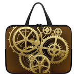 Steampunk Cogwheels Print Laptop Sleeve With Handle