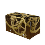 Steampunk Cogwheels Print Leather Tissue Box Cover