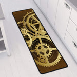 Steampunk Cogwheels Print Long Kitchen Mat