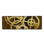 Steampunk Cogwheels Print Long Kitchen Mat