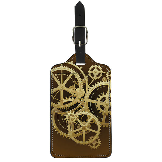 Steampunk Cogwheels Print Luggage Tag