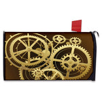 Steampunk Cogwheels Print Mailbox Cover