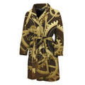 Steampunk Cogwheels Print Men's Bathrobe