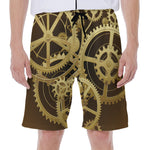 Steampunk Cogwheels Print Men's Beach Shorts