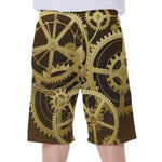 Steampunk Cogwheels Print Men's Beach Shorts