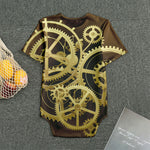 Steampunk Cogwheels Print Men's Bodysuit