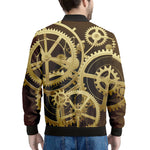 Steampunk Cogwheels Print Men's Bomber Jacket