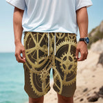 Steampunk Cogwheels Print Men's Cargo Shorts