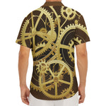 Steampunk Cogwheels Print Men's Deep V-Neck Shirt