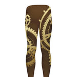 Steampunk Cogwheels Print Men's leggings
