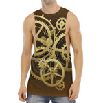 Steampunk Cogwheels Print Men's Muscle Tank Top