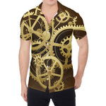 Steampunk Cogwheels Print Men's Shirt