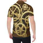 Steampunk Cogwheels Print Men's Shirt