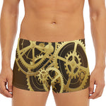 Steampunk Cogwheels Print Men's Short Boxer Briefs