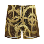 Steampunk Cogwheels Print Men's Sports Shorts