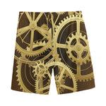 Steampunk Cogwheels Print Men's Sports Shorts