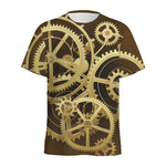 Steampunk Cogwheels Print Men's Sports T-Shirt