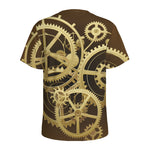 Steampunk Cogwheels Print Men's Sports T-Shirt