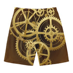 Steampunk Cogwheels Print Men's Swim Trunks