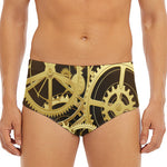Steampunk Cogwheels Print Men's Triangle Swim Briefs