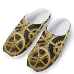 Steampunk Cogwheels Print Mesh Casual Shoes