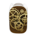 Steampunk Cogwheels Print Mesh Laundry Hamper
