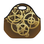 Steampunk Cogwheels Print Neoprene Lunch Bag