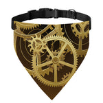 Steampunk Cogwheels Print Over The Collar Dog Bandana