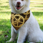 Steampunk Cogwheels Print Over The Collar Dog Bandana