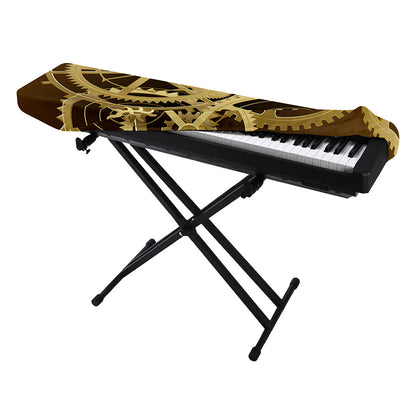 Steampunk Cogwheels Print Piano Keyboard Cover