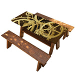 Steampunk Cogwheels Print Picnic Table Cover