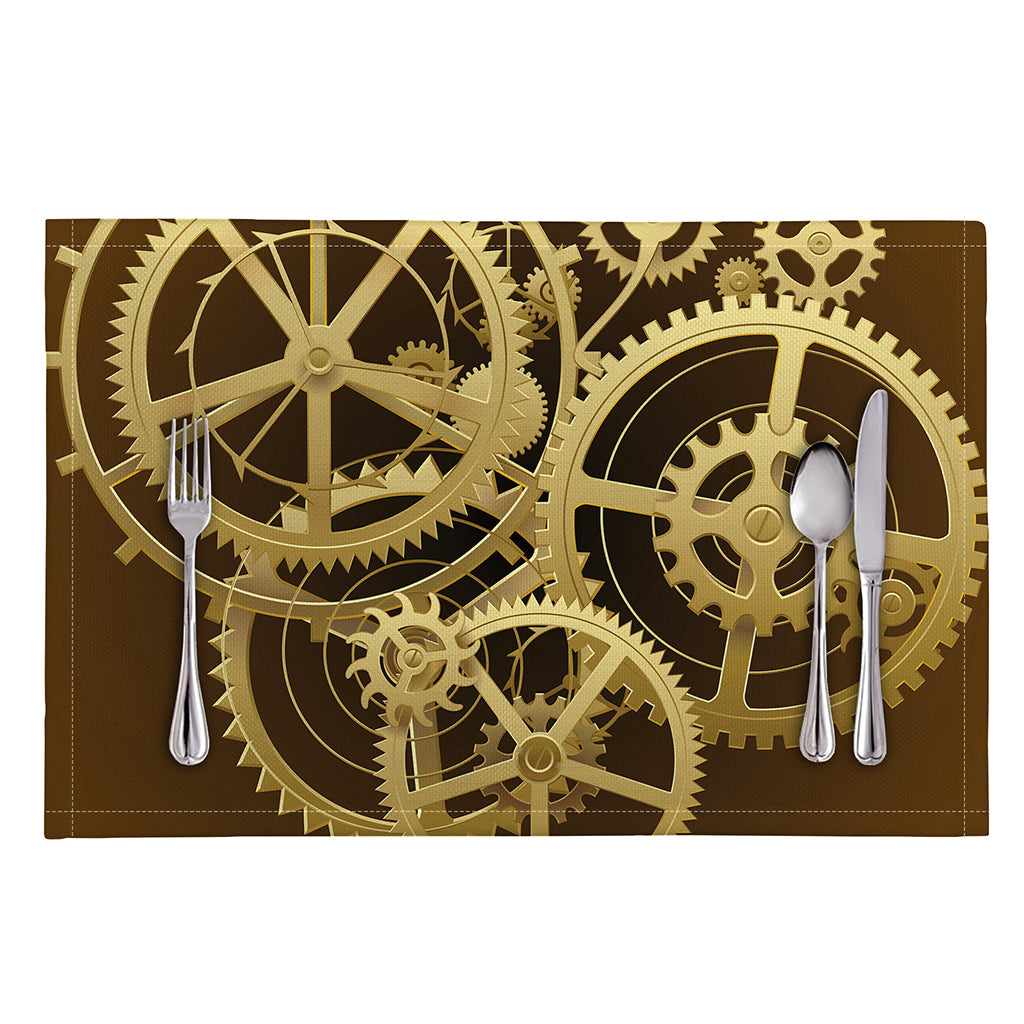 Steampunk Cogwheels Print Placemat