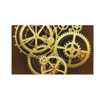 Steampunk Cogwheels Print Polyester Flag